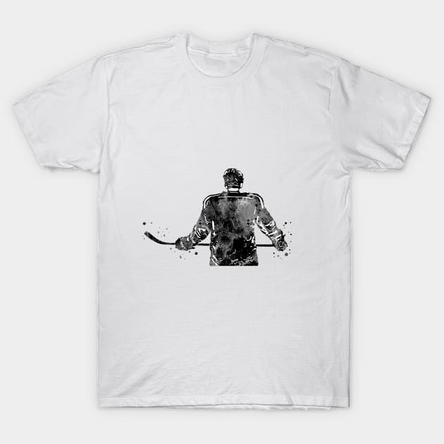 Hockey Player Male T-Shirt by RosaliArt